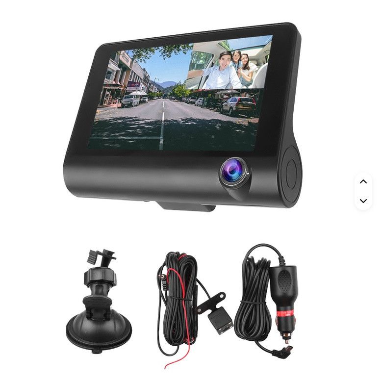 products/1533/kamera za auto.jpg - KAMERA ZA SNIMANJE VOZNJE DVR - TRI KAMERE KZ-166 4" (10.2cm - DIJAGONALA) - Xenon Svetla Beograd